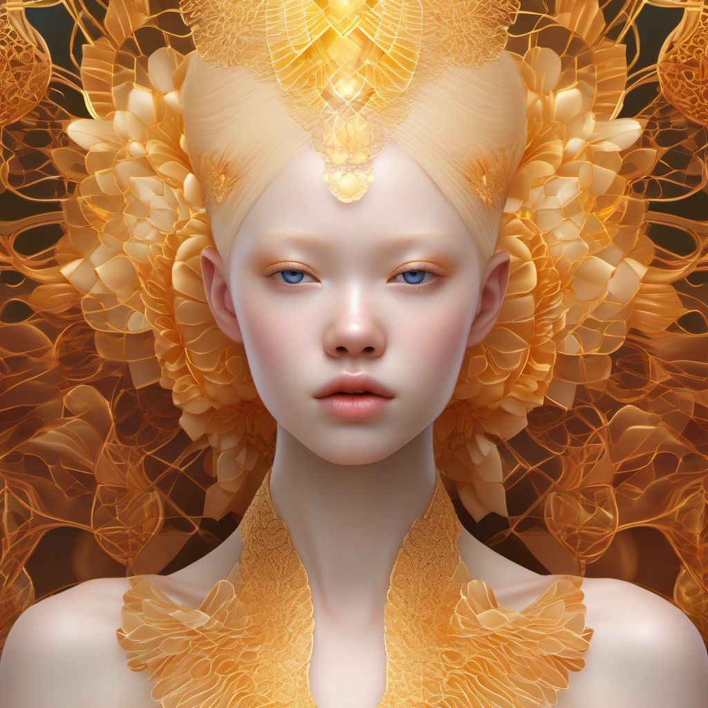 Other specified albinism digital illustration