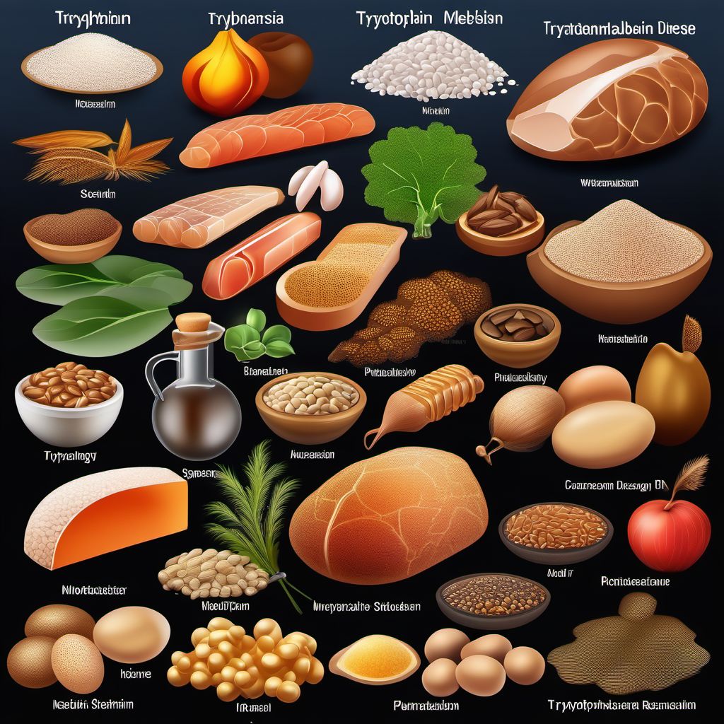 Disorders of tryptophan metabolism digital illustration