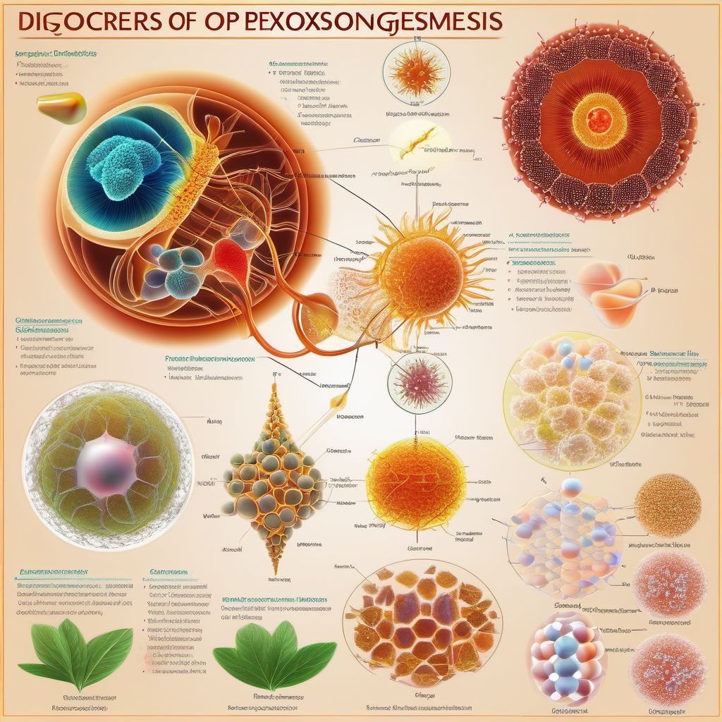 Disorders of peroxisome biogenesis digital illustration