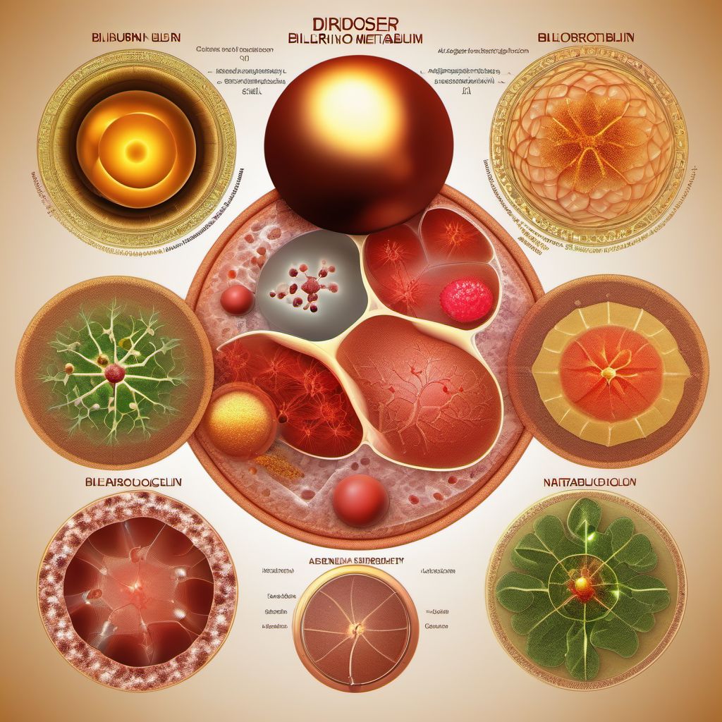 Disorder of bilirubin metabolism, unspecified digital illustration