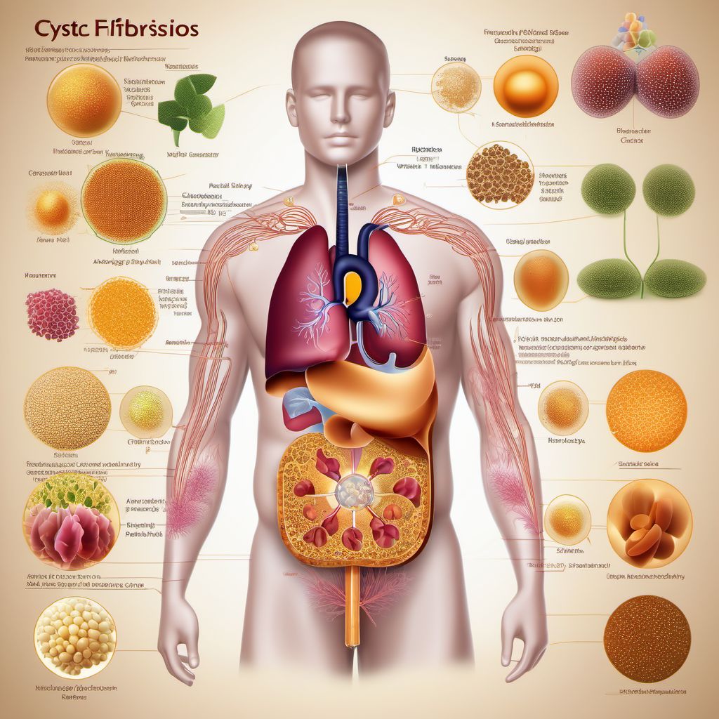 Cystic fibrosis, unspecified digital illustration