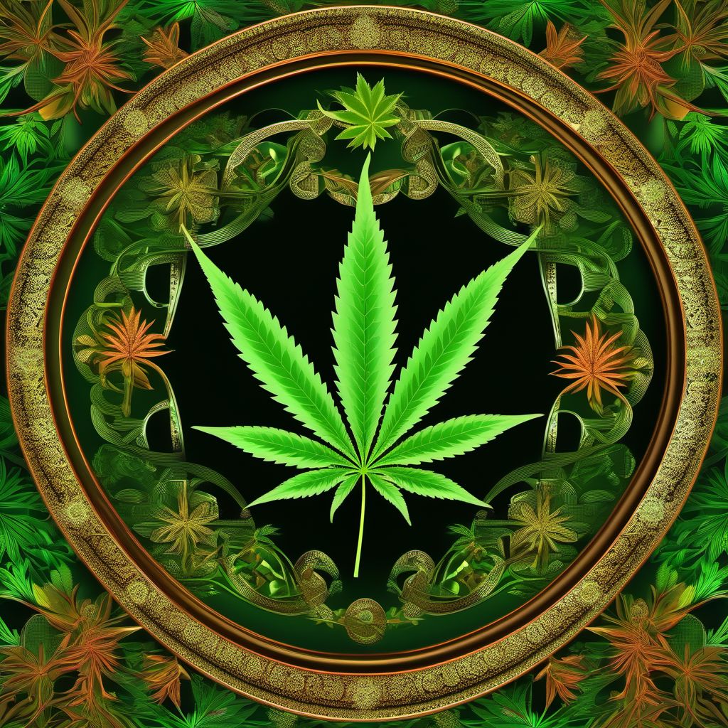 Cannabis abuse digital illustration