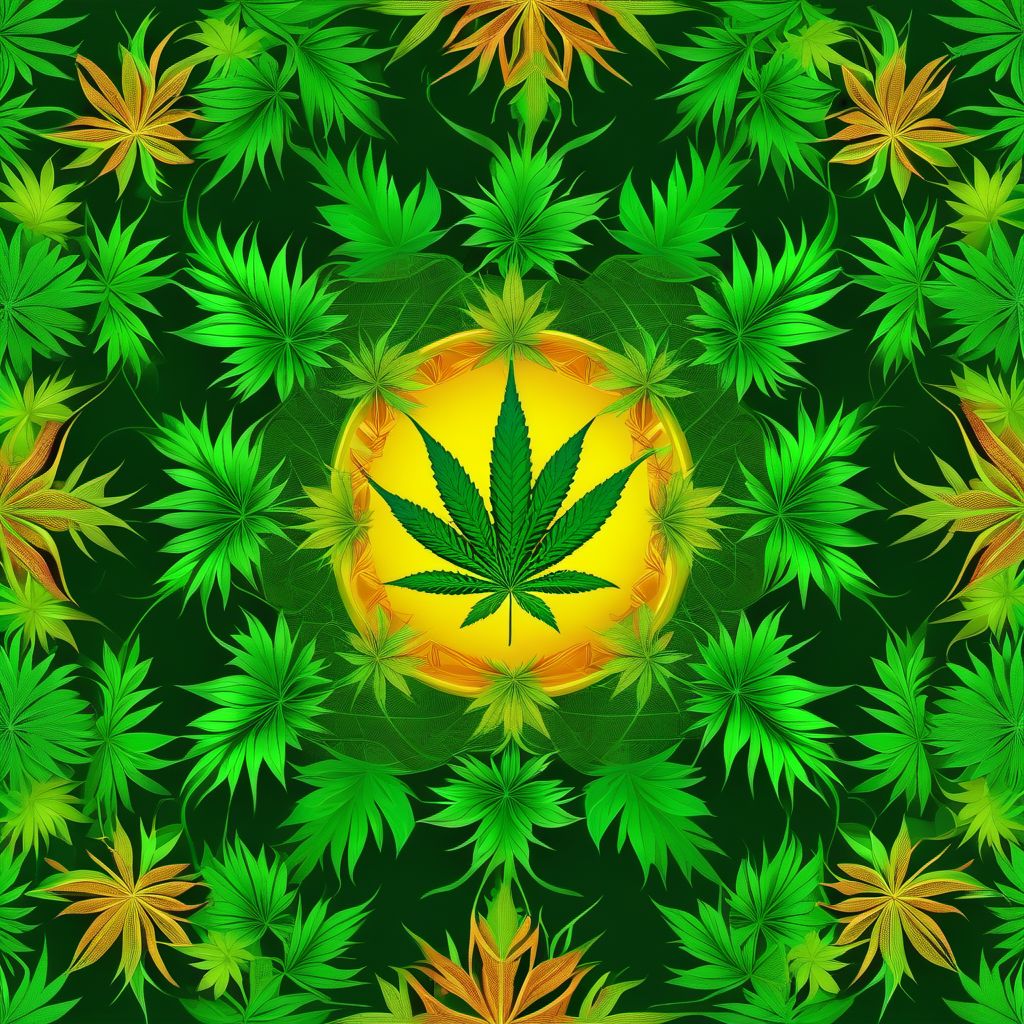 Cannabis dependence with unspecified cannabis-induced disorder digital illustration