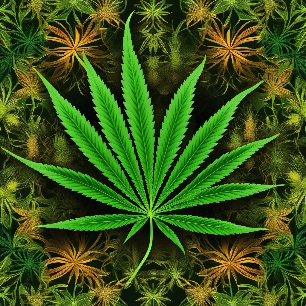 Cannabis use, unspecified digital illustration