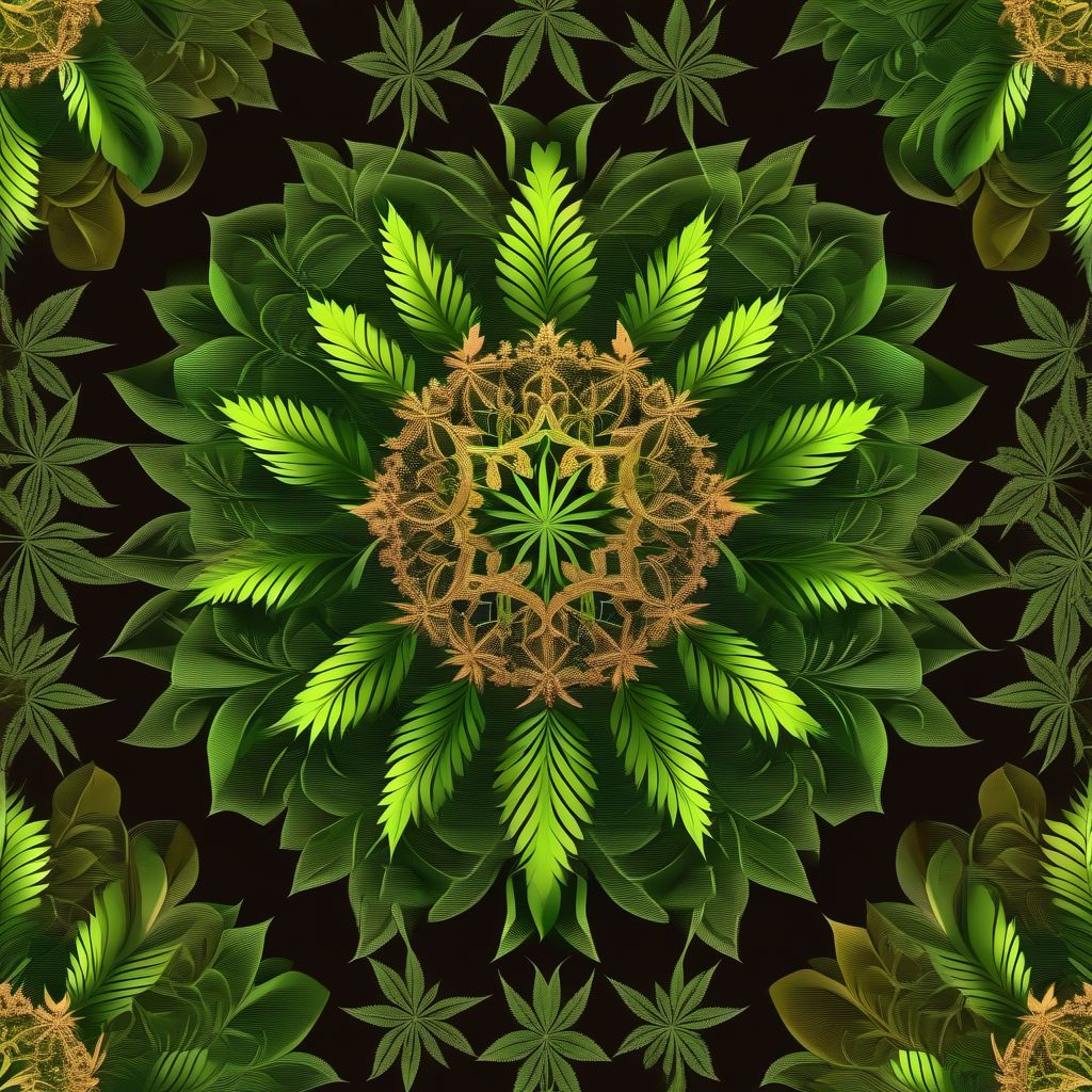 Cannabis use, unspecified with other cannabis-induced disorder digital illustration