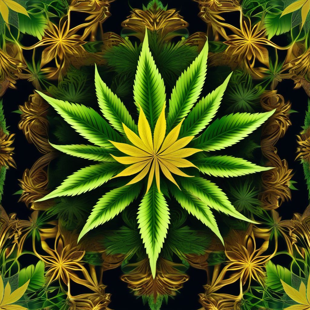 Cannabis use, unspecified with unspecified cannabis-induced disorder digital illustration