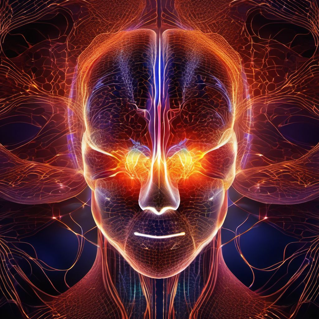 Persistent migraine aura with cerebral infarction, intractable digital illustration