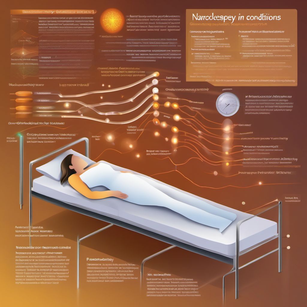 Narcolepsy in conditions classified elsewhere digital illustration