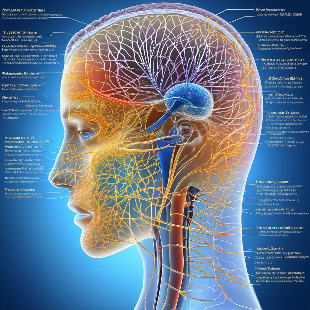 Facial nerve disorders digital illustration