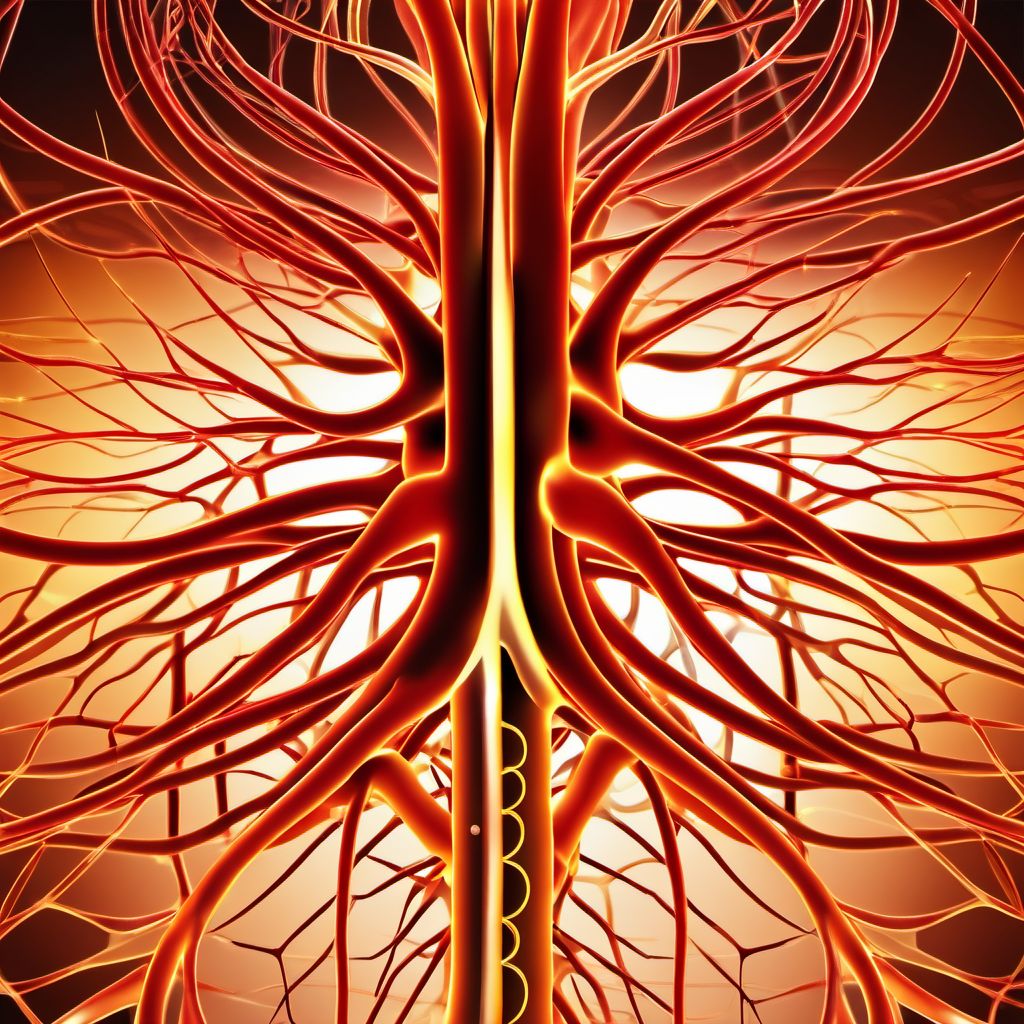 Nerve root and plexus compressions in diseases classified elsewhere digital illustration