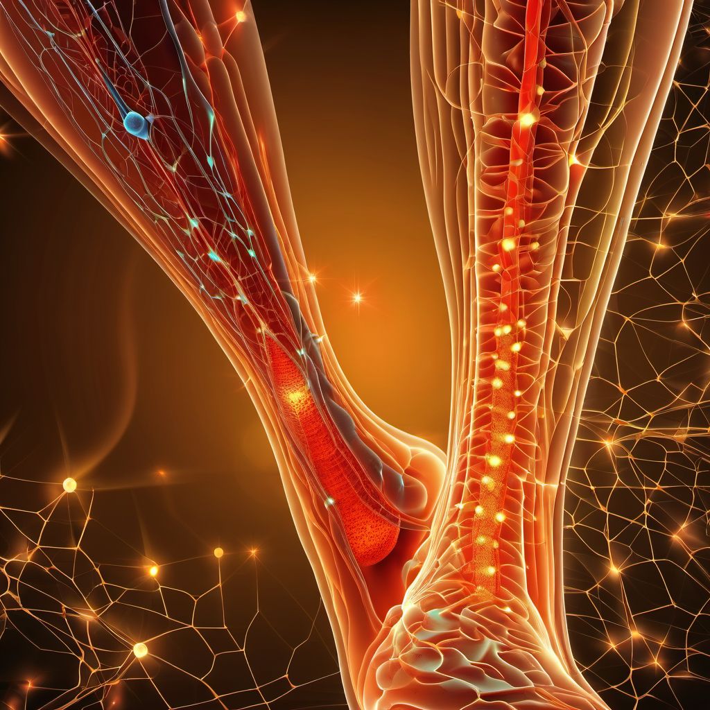 Causalgia of lower limb digital illustration