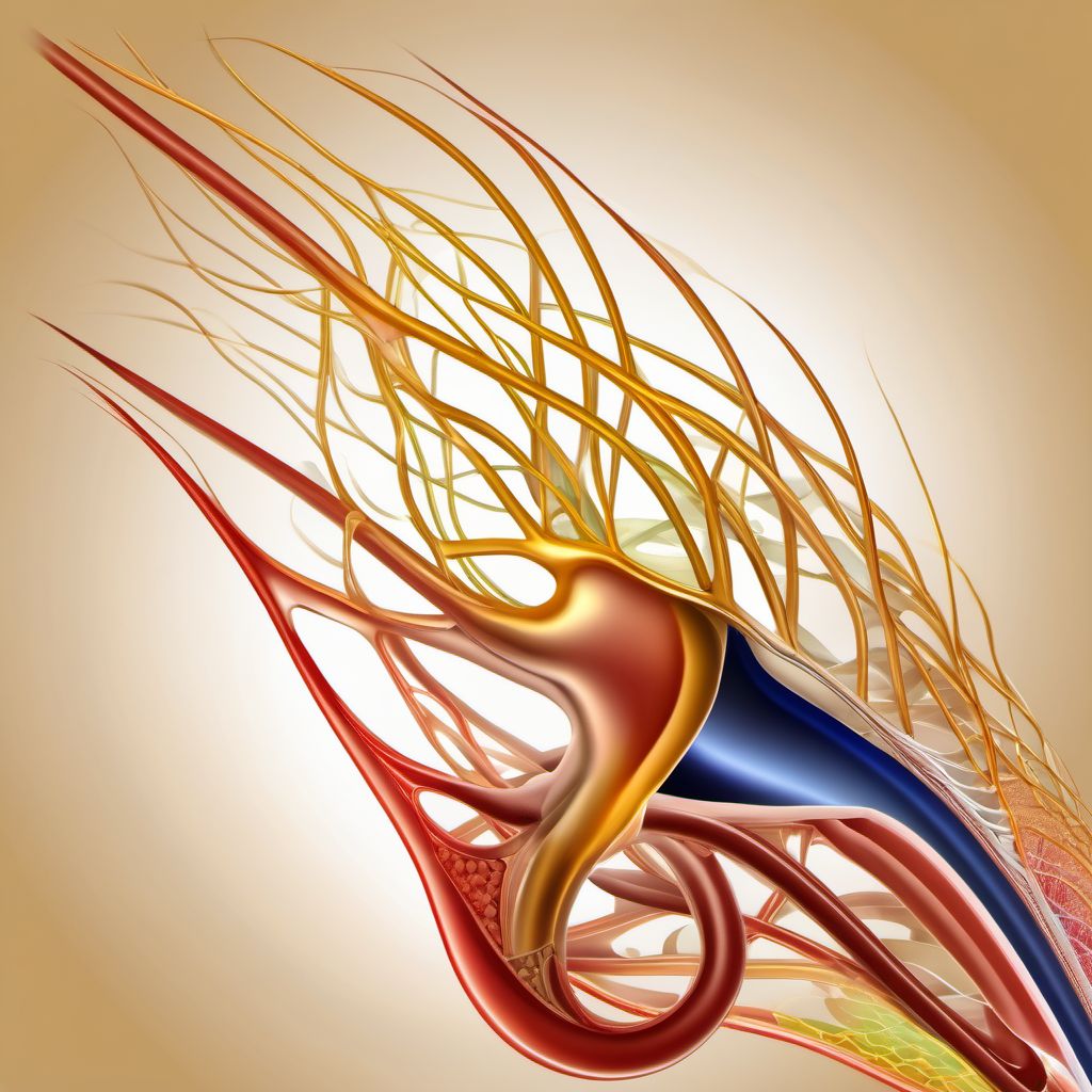 Monoplegia of upper limb digital illustration