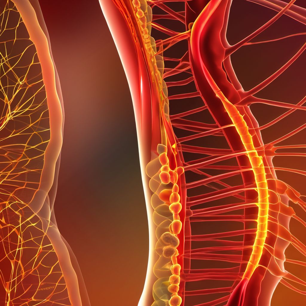 Complex regional pain syndrome I of lower limb digital illustration