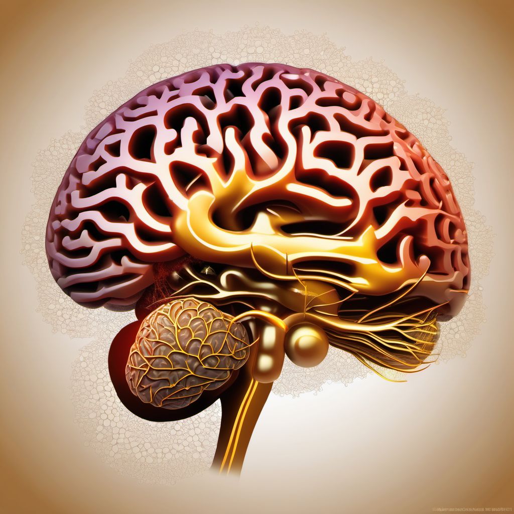 Compression of brain digital illustration