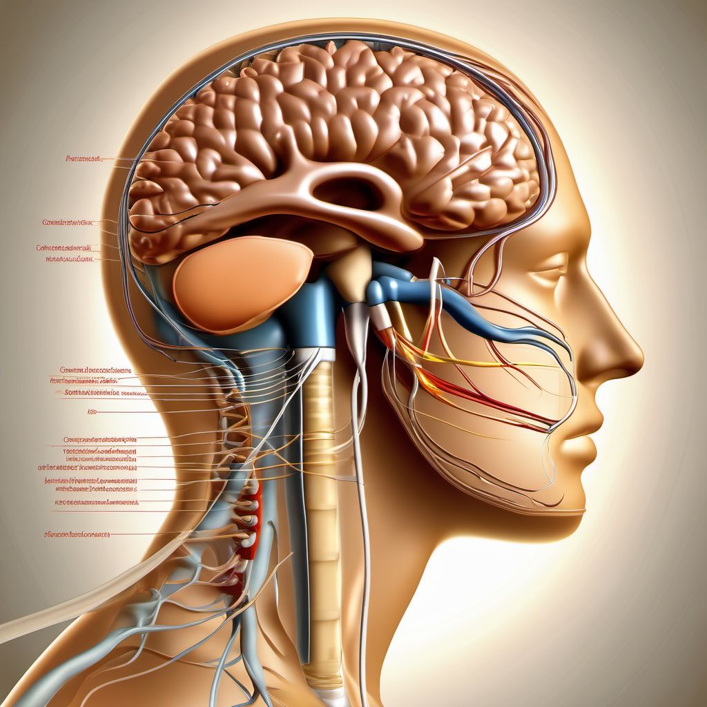 Intraoperative and postprocedural complications and disorders of nervous system, not elsewhere classified digital illustration