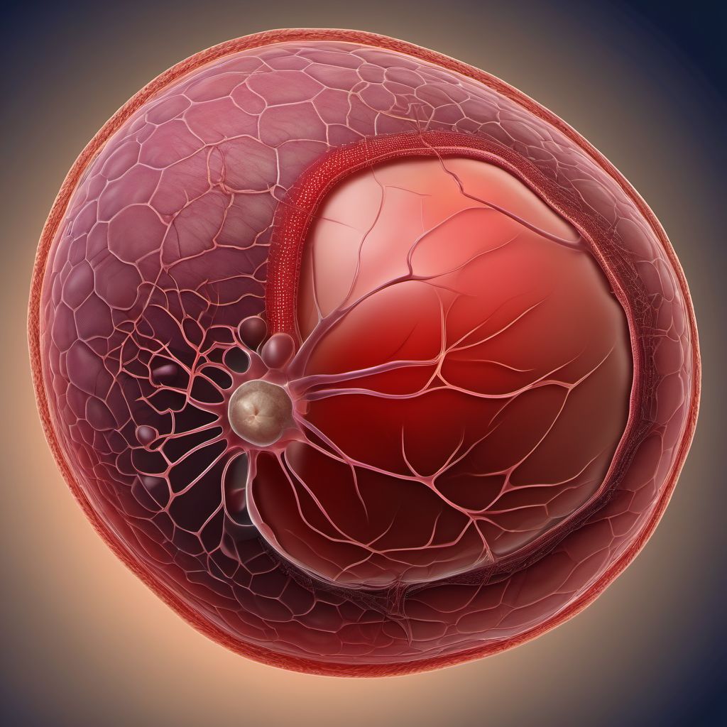 Postprocedural hematoma and seroma of a nervous system organ or structure following a procedure digital illustration