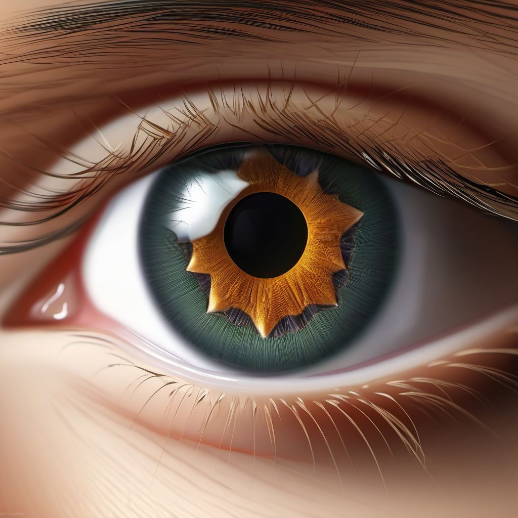 Hordeolum (externum) (internum) of eyelid digital illustration