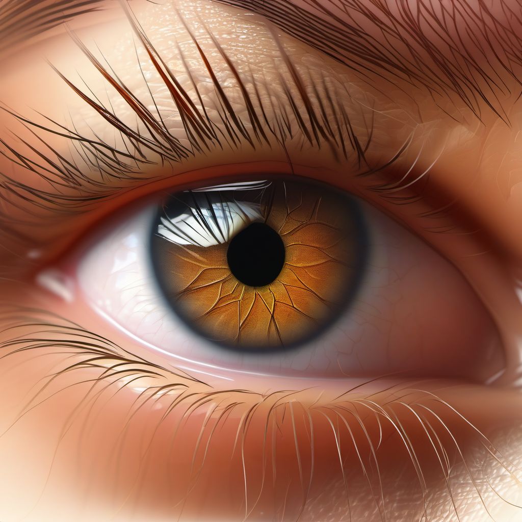 Allergic dermatitis of eyelid digital illustration