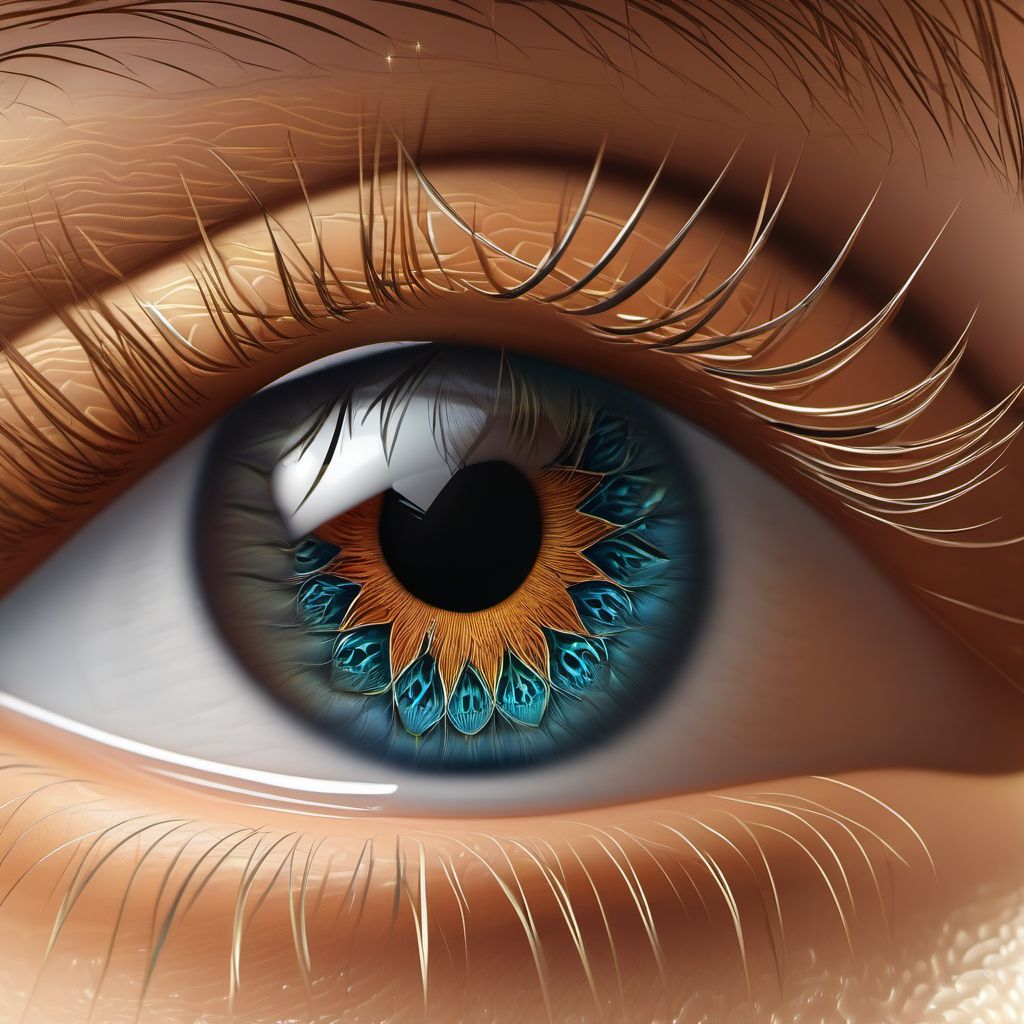 Xeroderma of eyelid digital illustration
