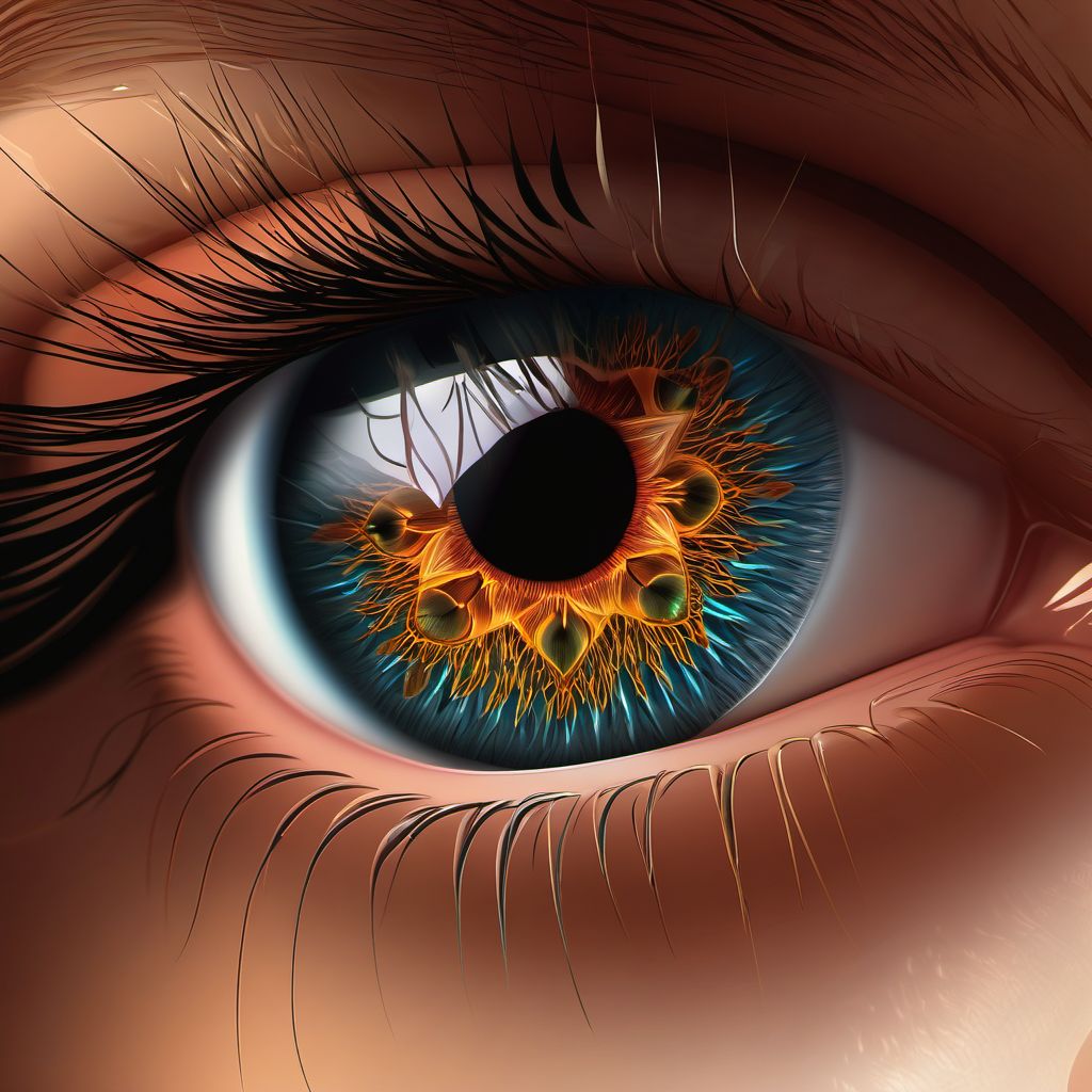 Other specified inflammations of eyelid digital illustration