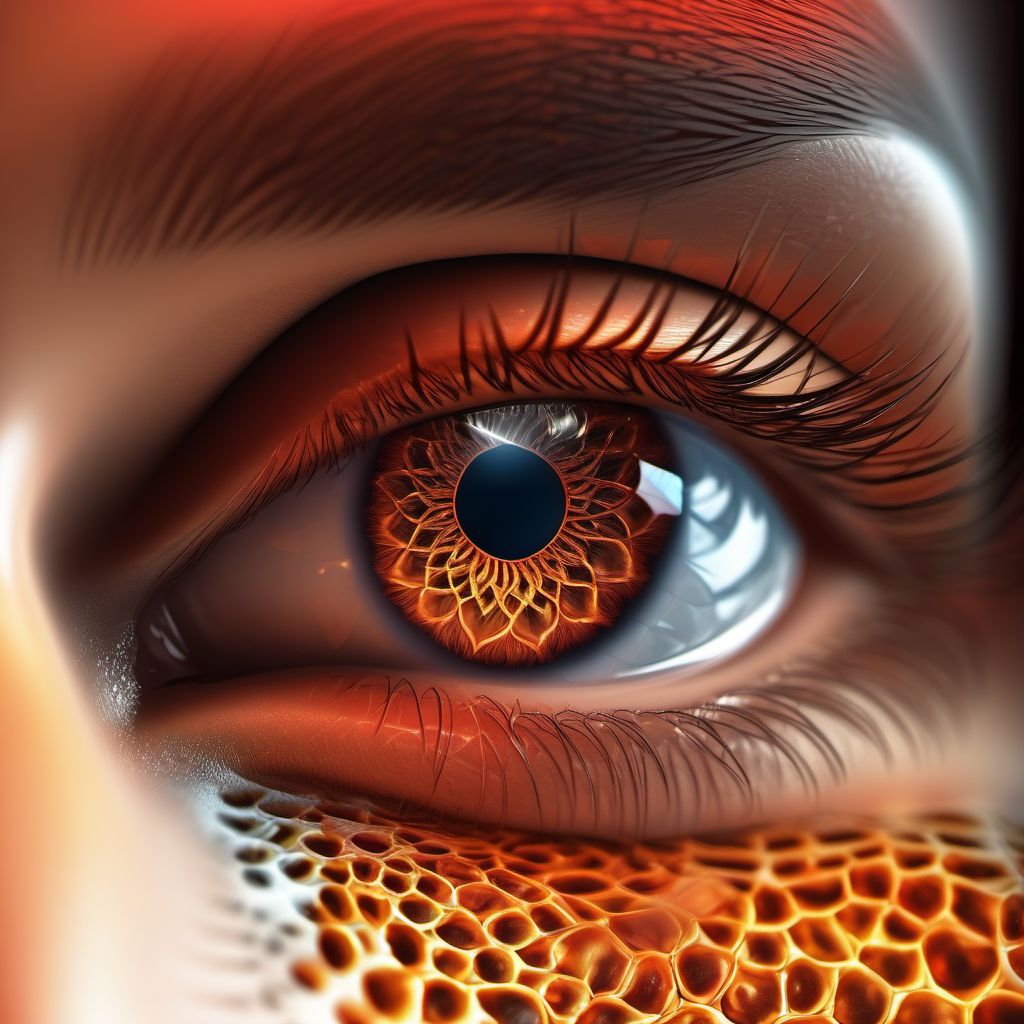Unspecified inflammation of eyelid digital illustration