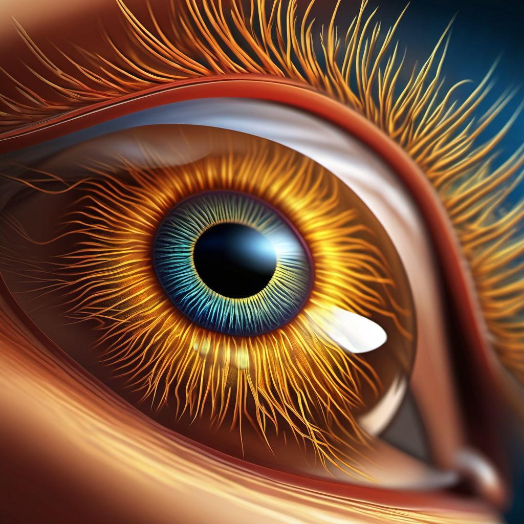 Unspecified ectropion of eyelid digital illustration