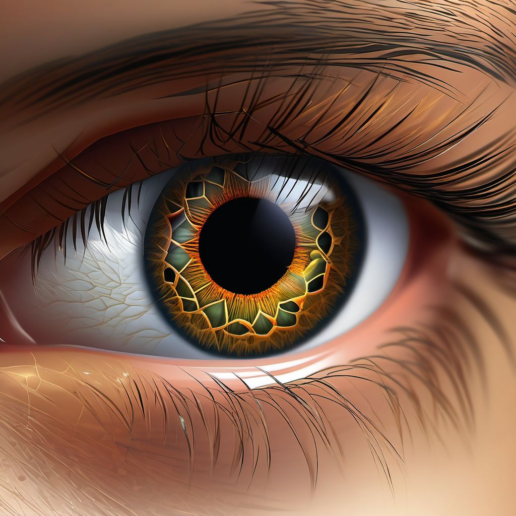 Unspecified ptosis of eyelid digital illustration