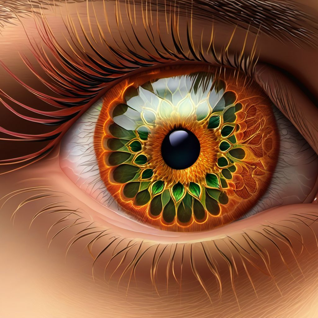 Madarosis of eyelid and periocular area digital illustration