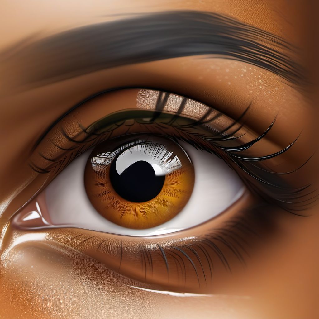 Vitiligo of eyelid and periocular area digital illustration