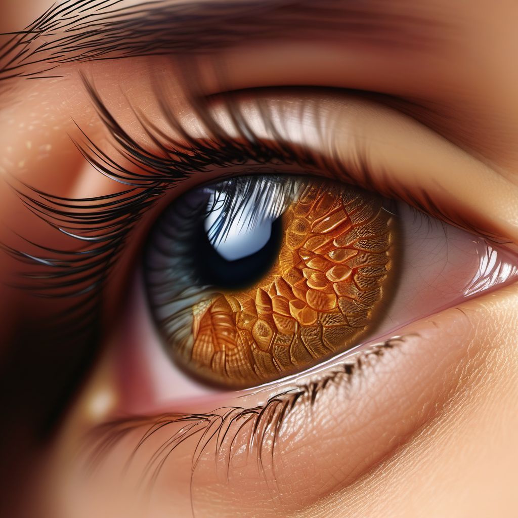 Dermatochalasis of eyelid digital illustration