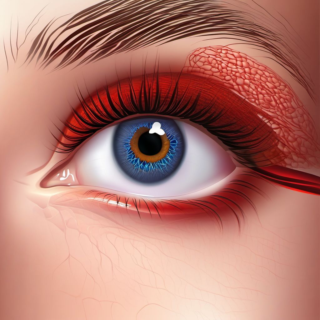 Vascular anomalies of eyelid digital illustration