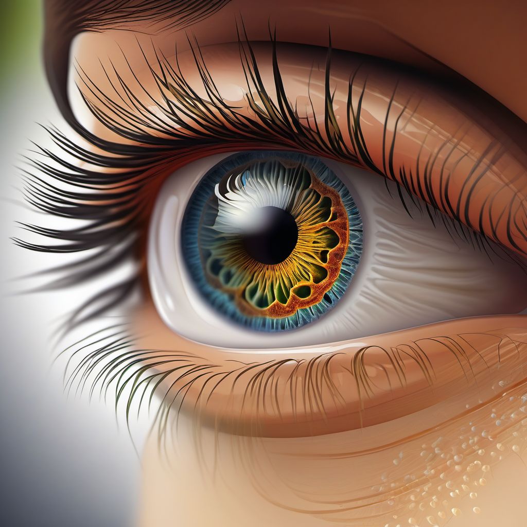 Chronic lacrimal mucocele digital illustration