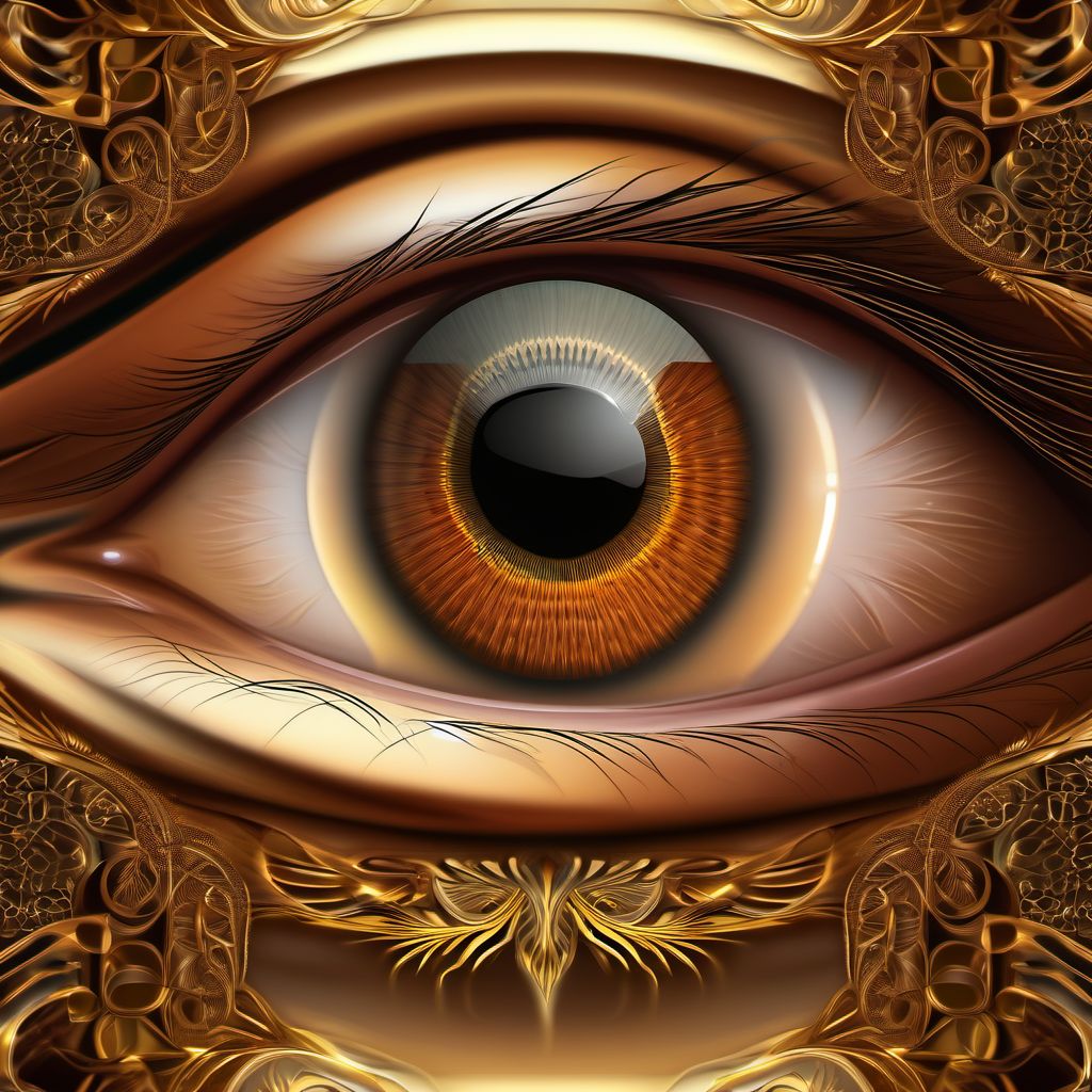 Eversion of lacrimal punctum digital illustration