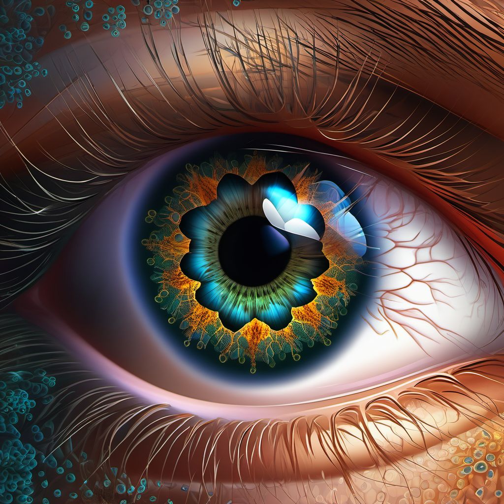 Exophthalmic conditions digital illustration