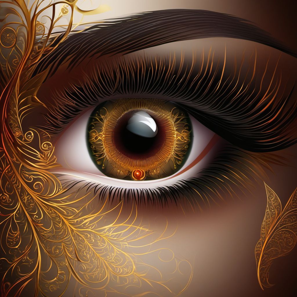 Intermittent exophthalmos digital illustration