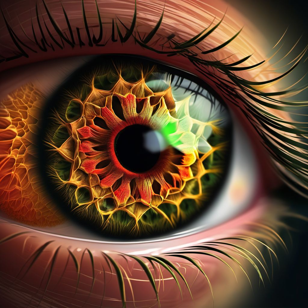 Mucopurulent conjunctivitis digital illustration