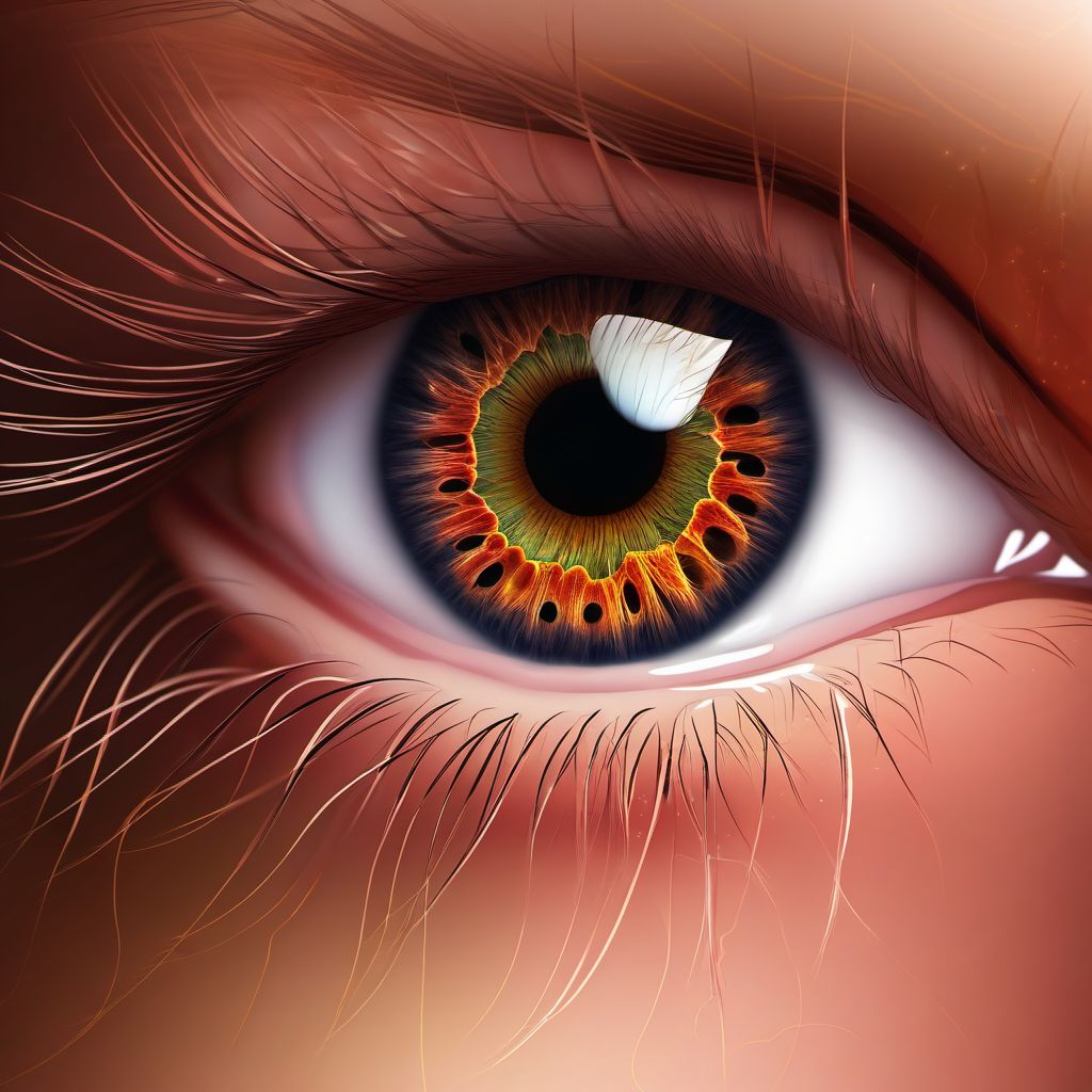 Acute follicular conjunctivitis digital illustration