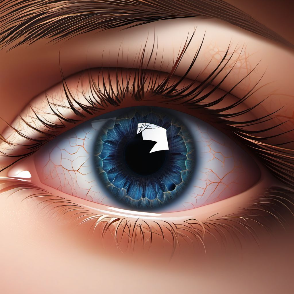 Acute atopic conjunctivitis digital illustration