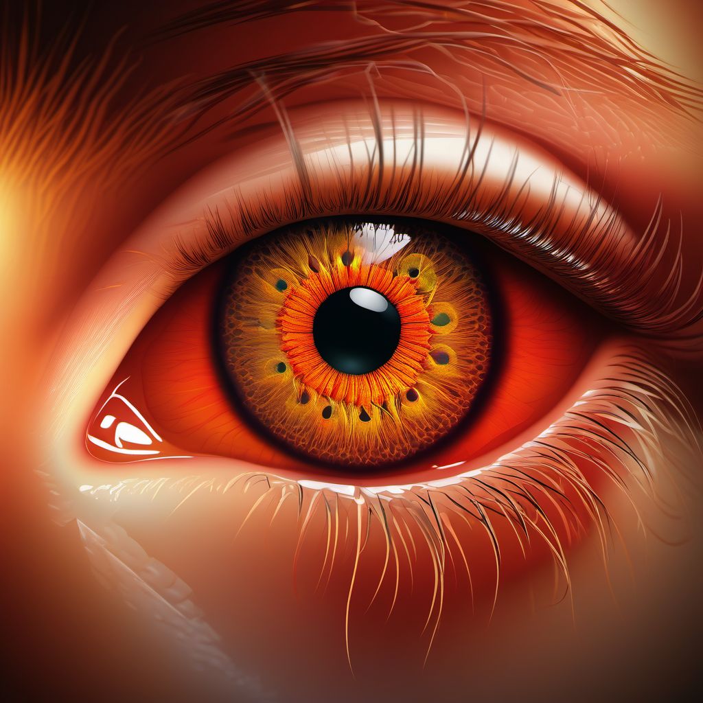 Serous conjunctivitis, except viral digital illustration