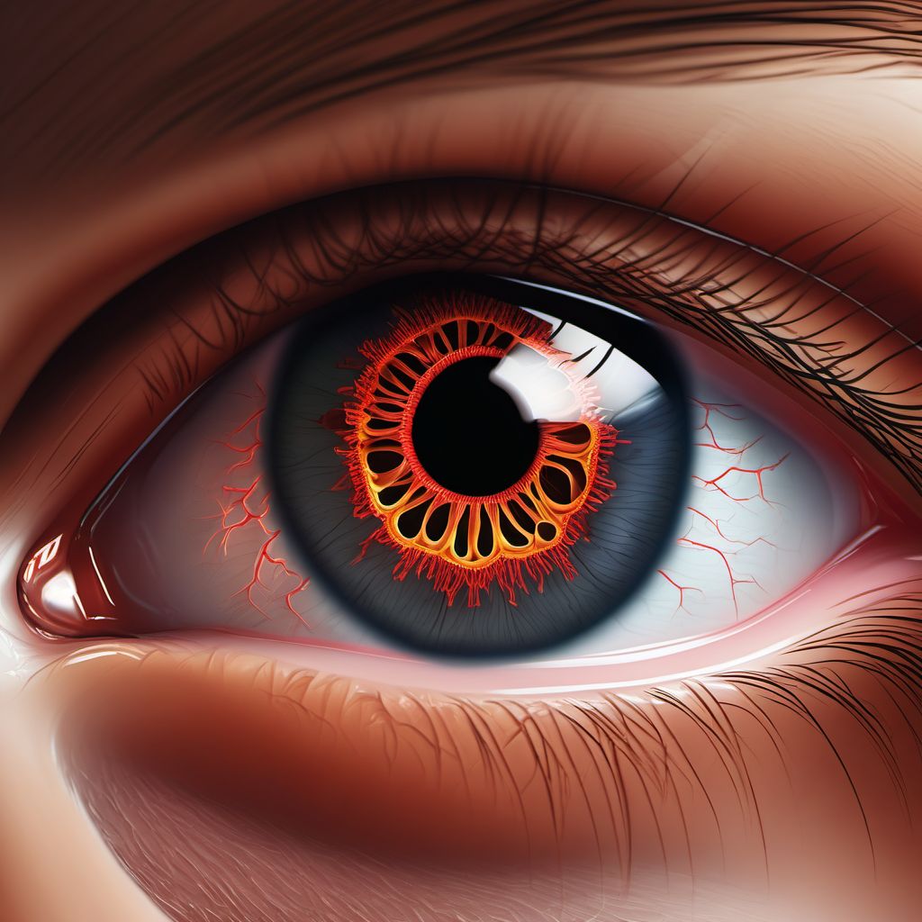 Other conjunctival vascular disorders and cysts digital illustration