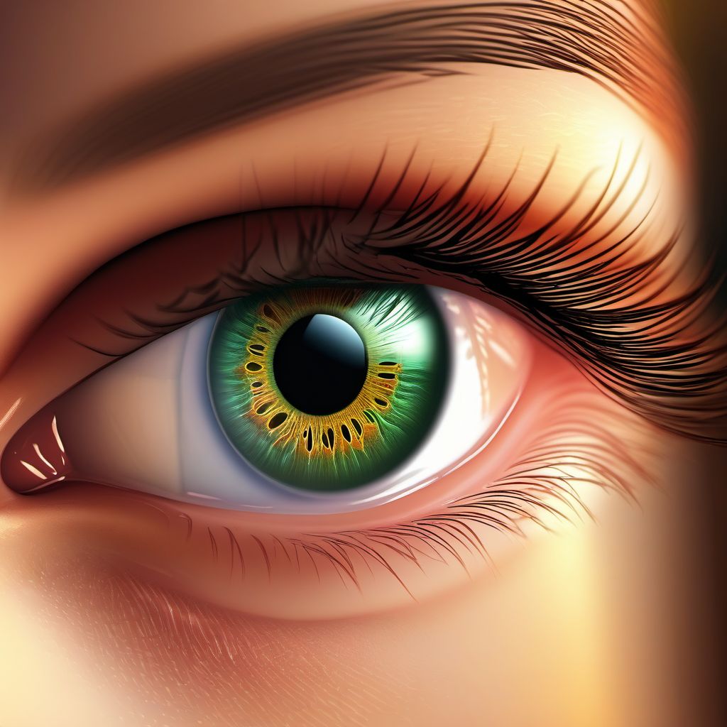 Posterior scleritis digital illustration