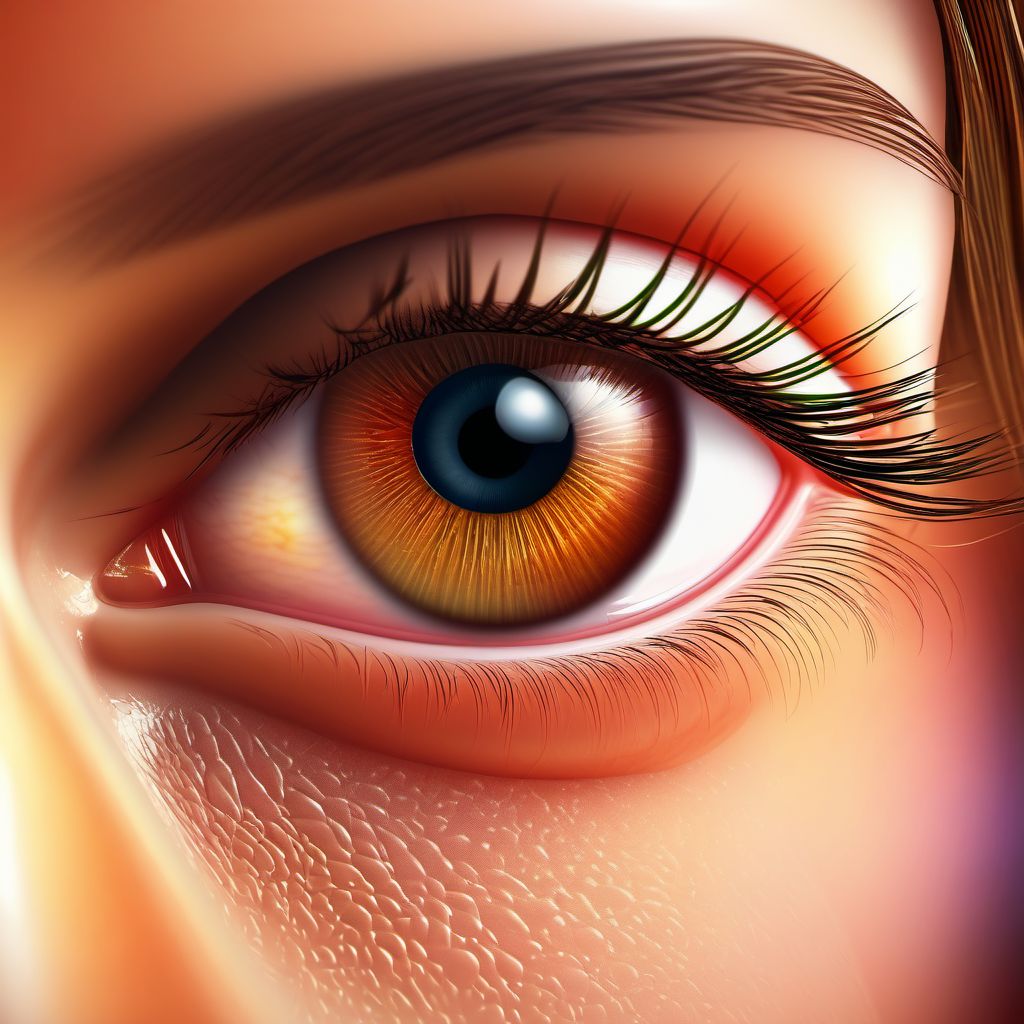 Scleritis with corneal involvement digital illustration