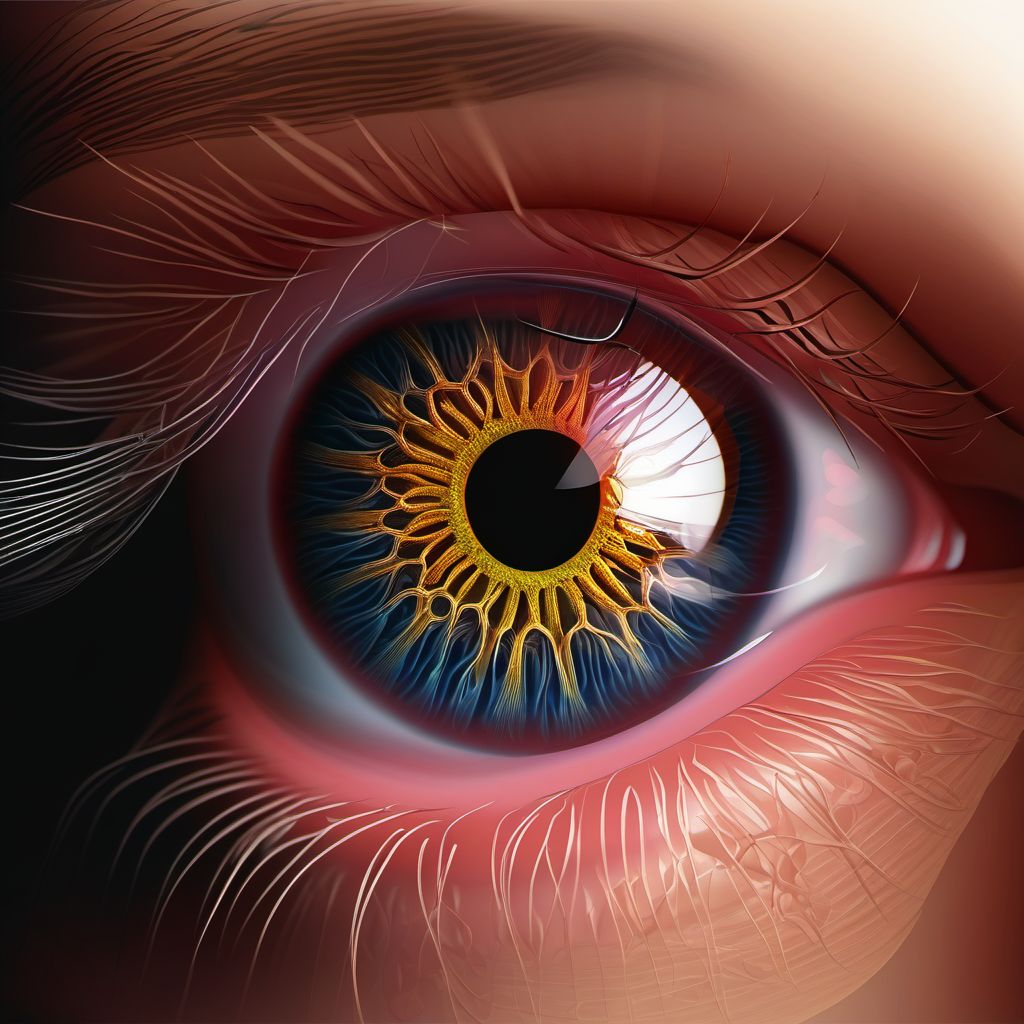 Episcleritis digital illustration