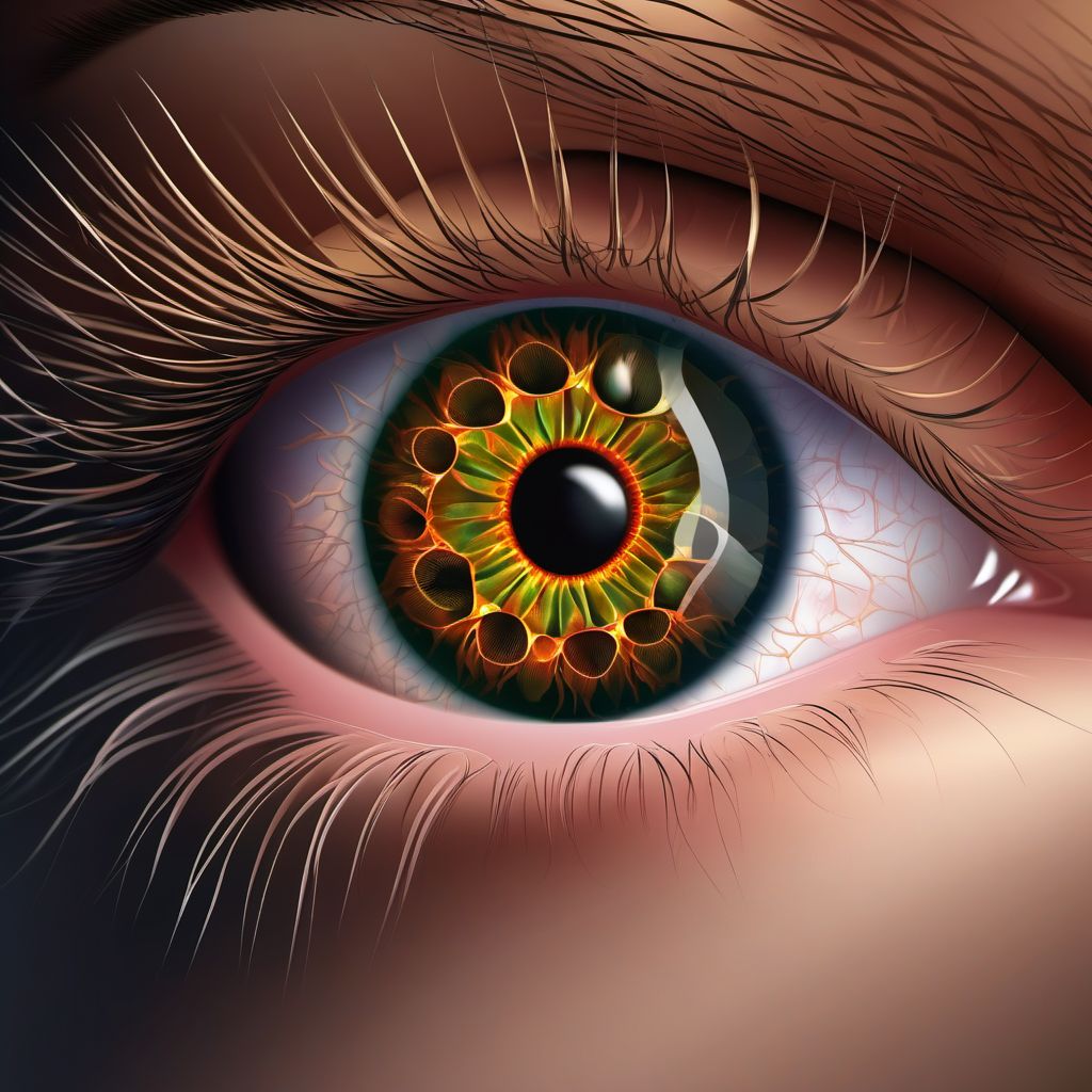 Unspecified episcleritis digital illustration