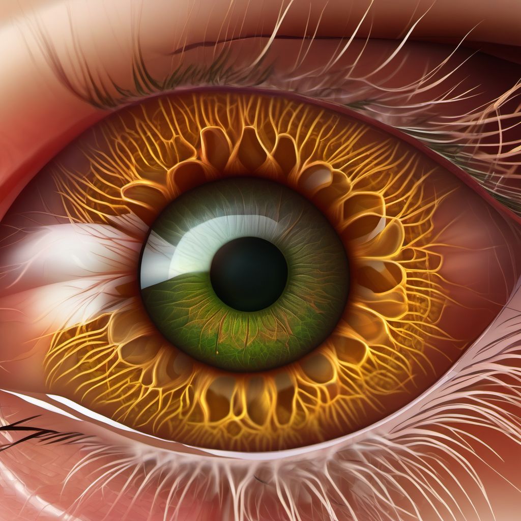 Localized anterior staphyloma digital illustration