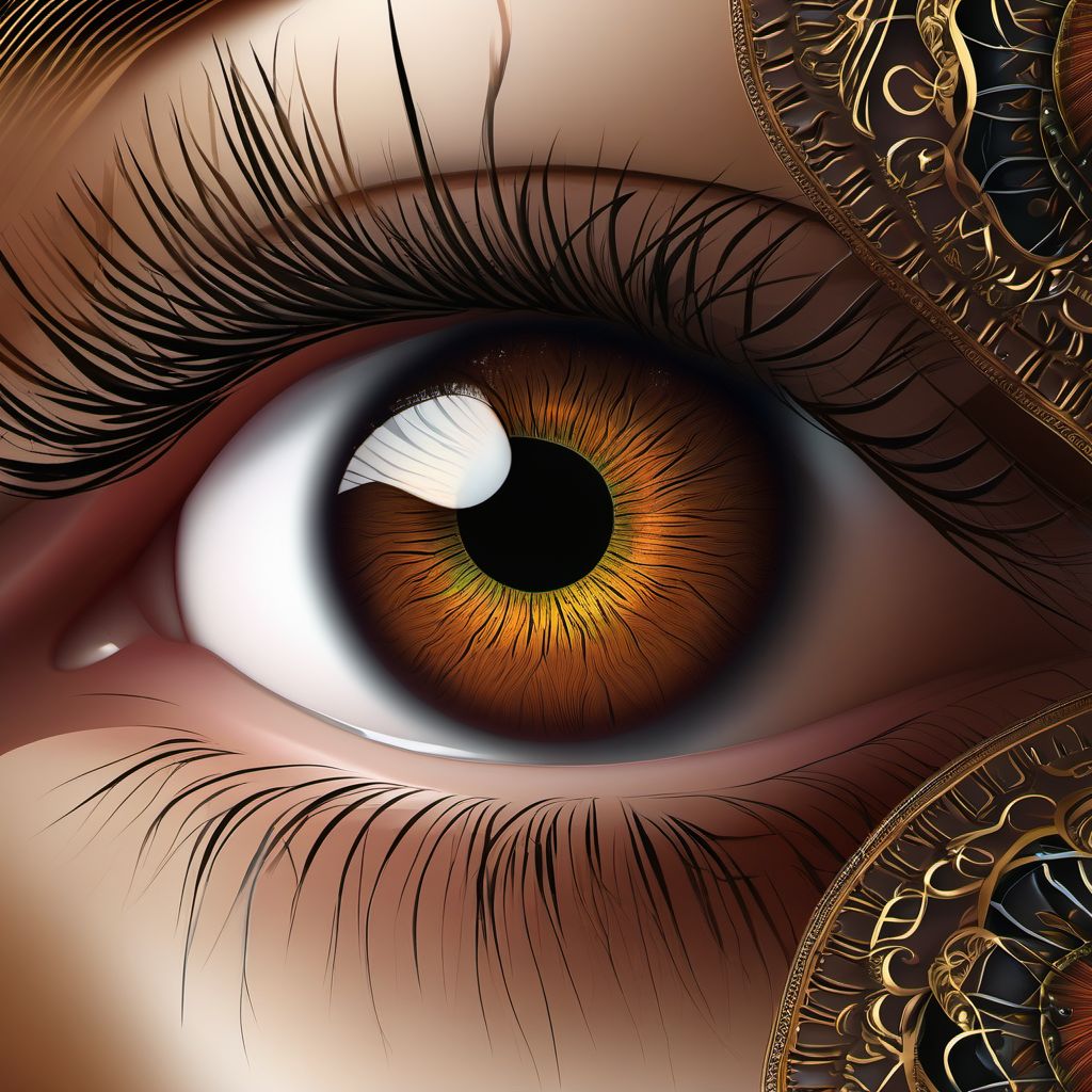 Unspecified disorder of sclera digital illustration