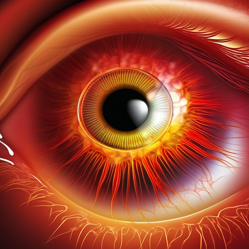 Corneal ulcer digital illustration