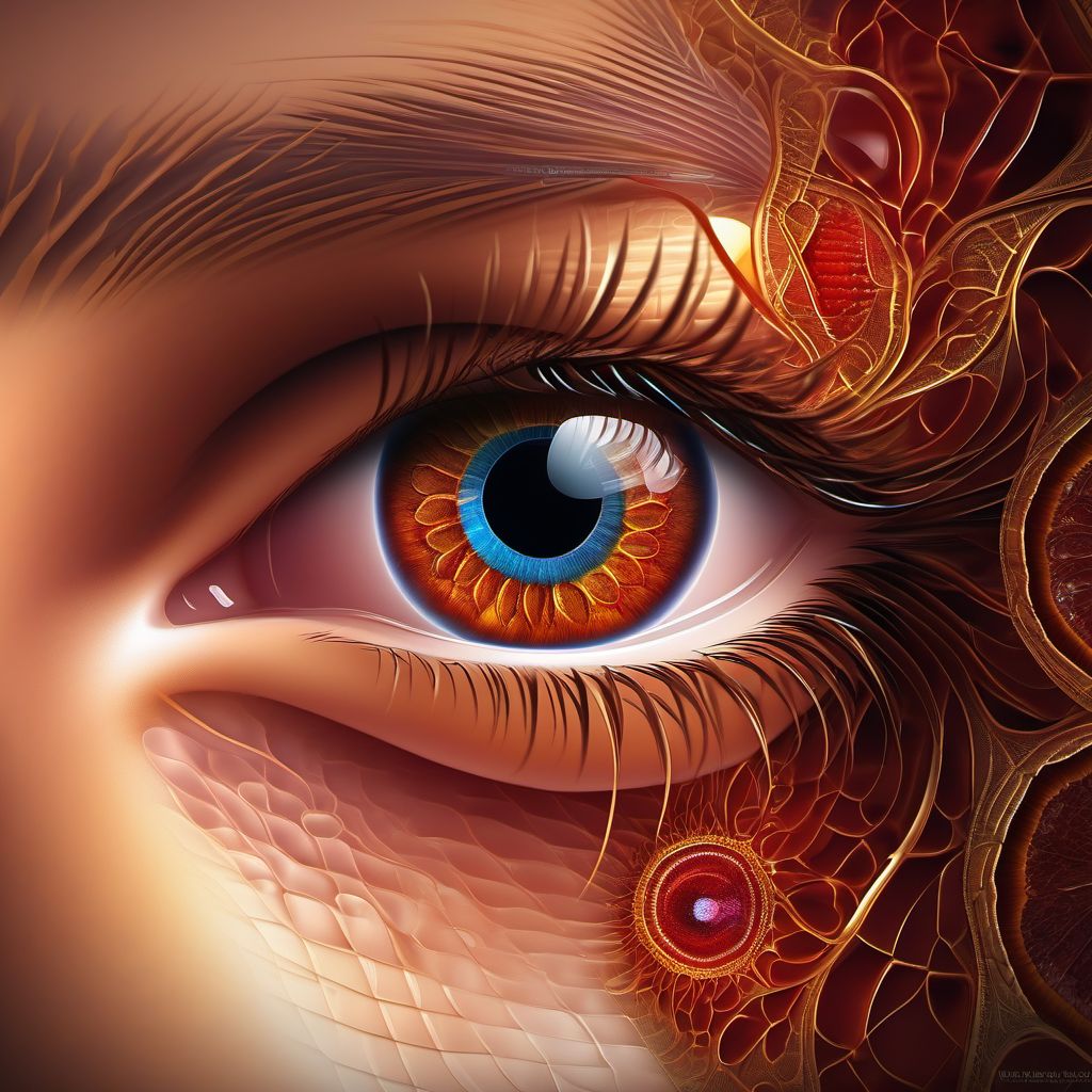 Marginal corneal ulcer digital illustration