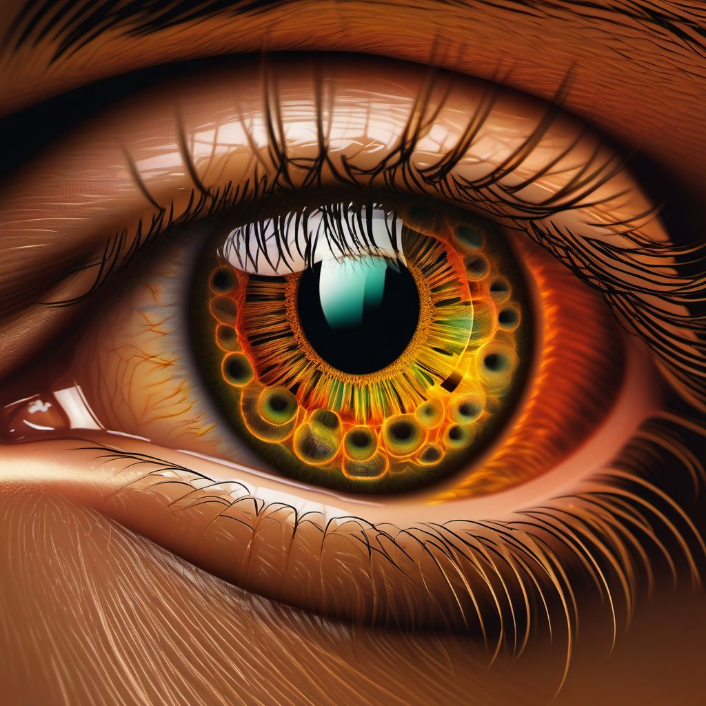 Macular keratitis digital illustration