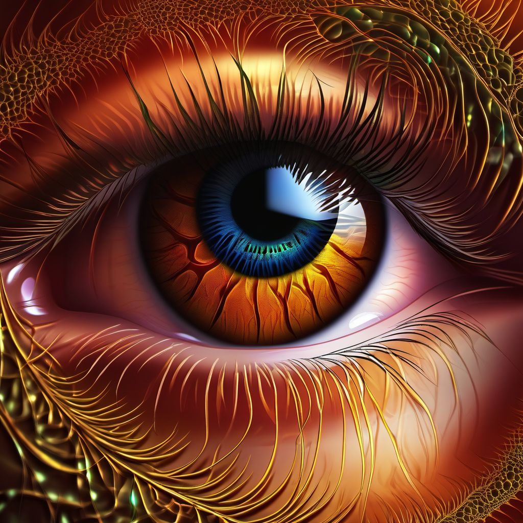 Filamentary keratitis digital illustration